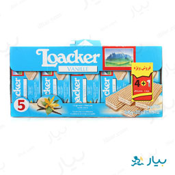 ویفر کرم وانیلی 45 گرمی 1+4 عددی لواکر