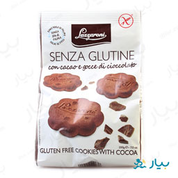 بیسکویت با تکه های شکلات بدون گلوتن 200 گرمی لازارونی
