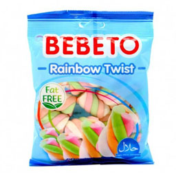 پاستیل مارشمالو سفید و صورتی 60 گرمی ببتو