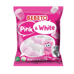 پاستیل مارشمالوسفیدصورتی135گ ببتو