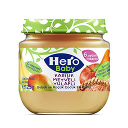 پوره هفت میوه 125 گرمی هیرو