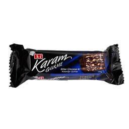 ویفر با شکلات تلخ کرم وزن 50 گرمی اتی