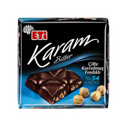 شکلات تلخ 54 درصد کاکائو با فندق 70 گرمی اتی