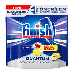 قرص ماشین ظرفشویی فینیش کوانتوم لیمویی 50 عددی