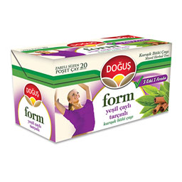 دمنوش مخلوط طعم چای سبز و دارچین بسته 20 عددی دوغوش