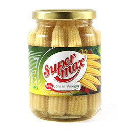 کنسرو بیبی کورن شیشه ای 370 گرمی سوپر مکس