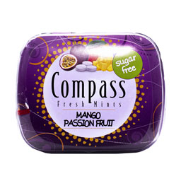 قرص خوشبو کننده نعنا با رایحه انبه و پشن فروت (بدون شکر) کامپس