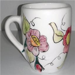 لیوان زیر لعابی طرح سنتی گل