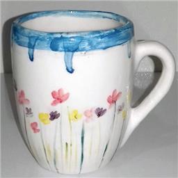لیوان زیر لعابی طرح گلزار