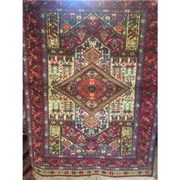 قالیچه قشقایی، سایز 1 در 1/5 متر، تمام پشم گل ابریشم،