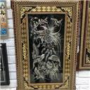 تابلو پلاک قلمزنی با قاب خاتم