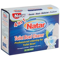 قرص جرم گیر توالت فرنگی مدل 4 کاره ناتار بسته 12 عددی